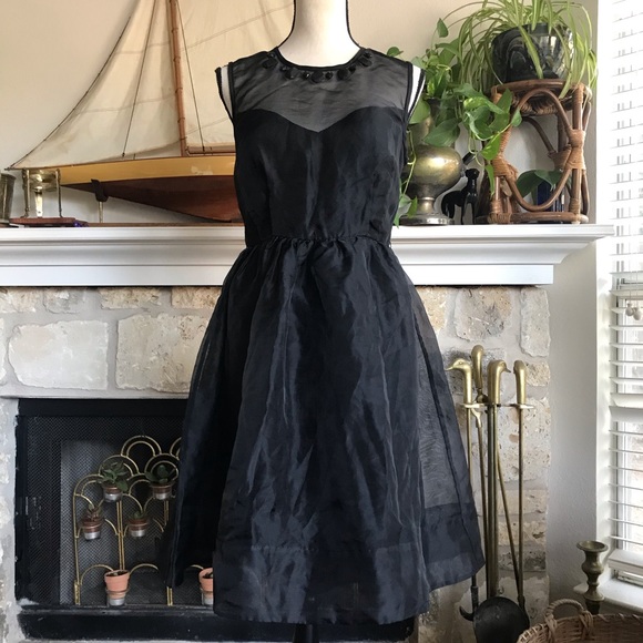 Monique Lhuillier Dresses & Skirts - monique lhuillier black bridesmaid illusion dress